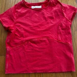 Free people cropped tee shirt
